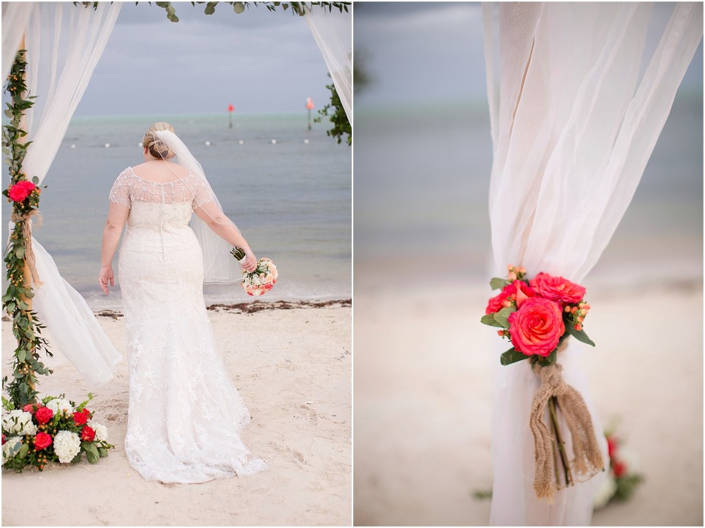 Key Largo Beach Coral and Gold Wedding_0101