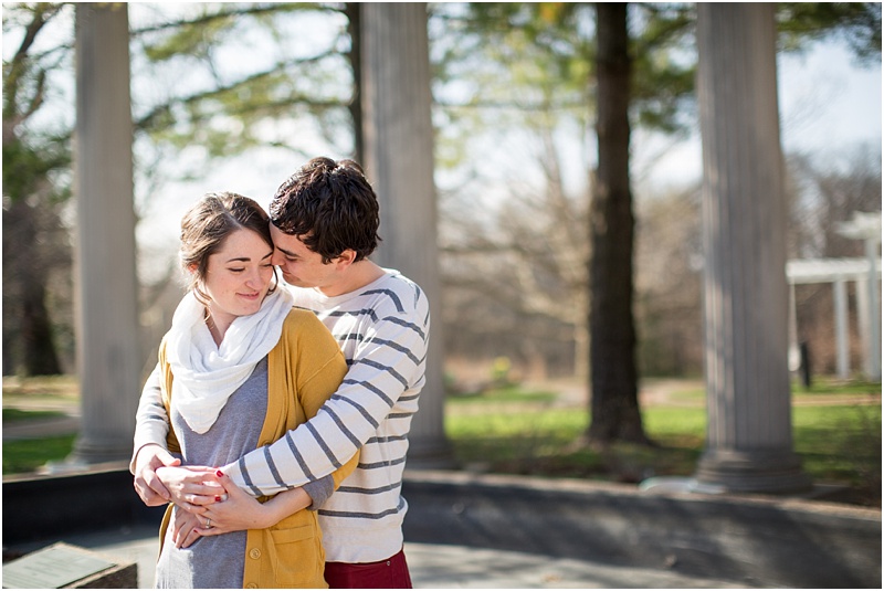 Early Spring Park Flowers Engagement Session_0002