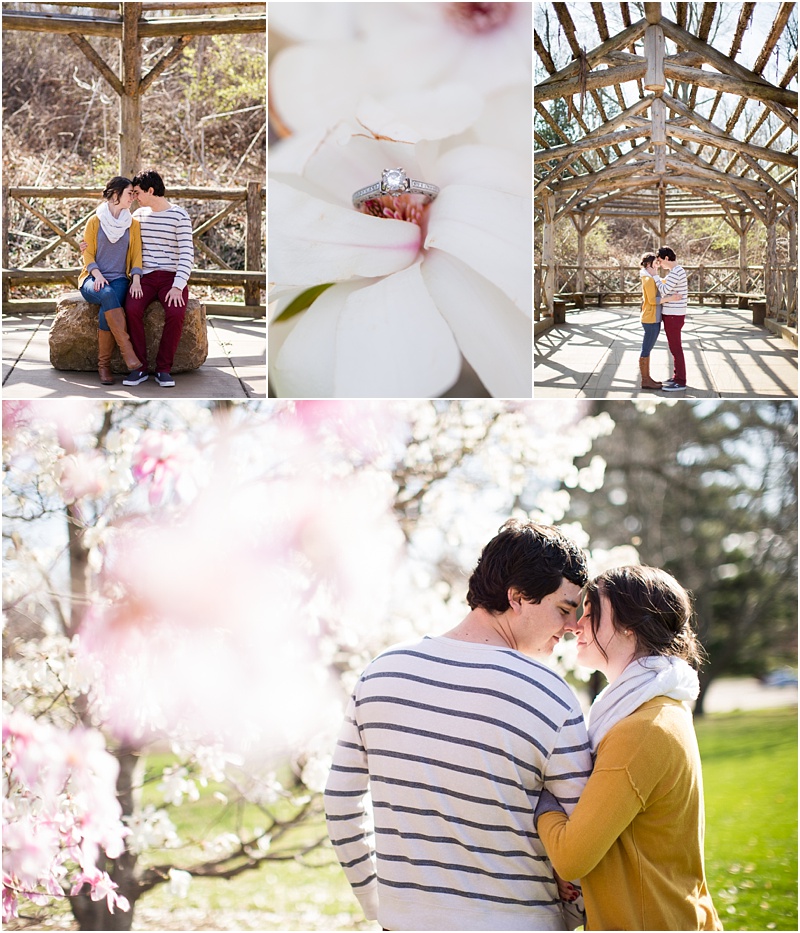 Early Spring Park Flowers Engagement Session_0042